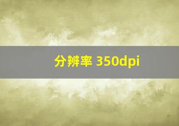 分辨率 350dpi